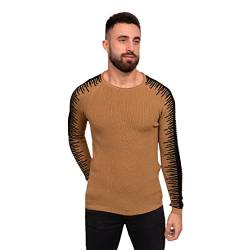 Just Emporio Herren Erwachsene, Pullover, Camel/Schwarz, Small von Just Emporio