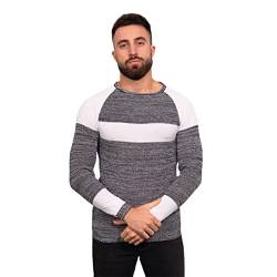 Just Emporio Herren Erwachsene, Pullover, Grau/Weiß, Medium von Just Emporio