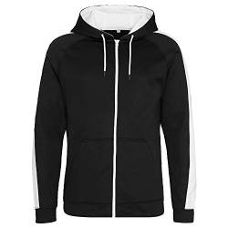 Just Hoods - Trainingsjacke mit Kapuze/Jet Black/Arctic White, M von Just Hoods