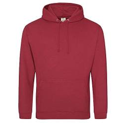 Just Hoods - Unisex College Hoodie/Brick Red, XS von Just Hoods