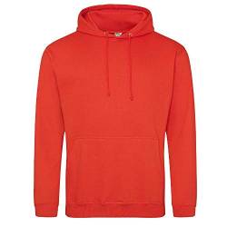 Just Hoods - Unisex College Hoodie/Sunset Orange, S von Just Hoods