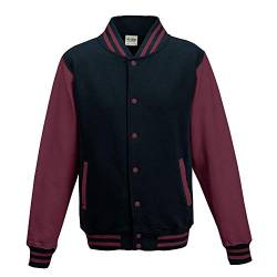 Just Hoods - Unisex College Jacke 'Varsity Jacket' BITTE DIE JH043 BESTELLEN! Gr. - L - Oxford Navy/Burgundy von Just Hoods