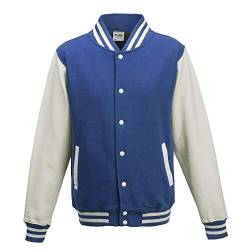 Just Hoods - Unisex College Jacke 'Varsity Jacket' BITTE DIE JH043 BESTELLEN! Gr. - M - Royal Blue/White von Just Hoods