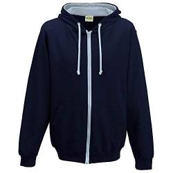 Just Hoods - Unisex Kapuzen-Sweatjacke/New French Navy/Sky Blue, XXL von Just Hoods