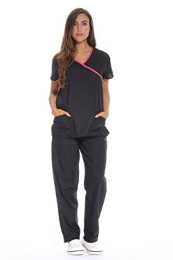 Just Love Damen Scrub Sets Medical Scrubs (Mock Wrap) - - Klein von Just Love