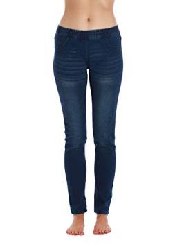 Just Love Denim Jeggings für Frauen mit Taschen Bequeme Stretch Jeans Leggings - Blau - 3X-Groß von Just Love
