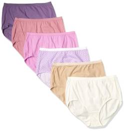 Just My Size Women's Plus Size Cool Comfort Cotton High Brief 6-Pack, Assorted, 14 von Just My Size