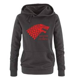 Just Style It - Fire and Blood - Game of Thrones - Damen Hoodie - Schwarz / Rot Gr. XL von Just Style It