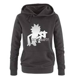 Just Style It - Get Schwifty - Rick and Morty - Damen Hoodie - Schwarz / Silber Gr. S von Just Style It