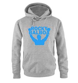 Just Style It - Rocky Balboa - Style2 - Herren Hoodie - Grau / Blau Gr. XL von Just Style It