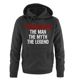 Just Style It The Man - The Myth - The Legend - Herren Hoodie - Schwarz / Weiss-Rot Gr. XXL von Just Style It