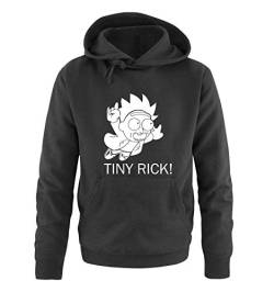 Just Style It - Tiny Rick! - Rick and Morty - Herren Hoodie - Schwarz / Weiss Gr. 5XL von Just Style It