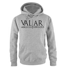 Just Style It - Valar Morghulis/Dohaeris - Game of Thrones - Herren Hoodie - Grau / Schwarz Gr. XL von Just Style It