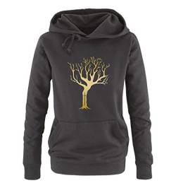 Just Style It - Weirwood Tree - Game of Thrones - Damen Hoodie - Schwarz / Gold Gr. XXL von Just Style It