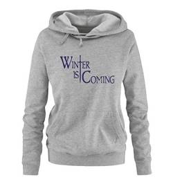 Just Style It - Winter is Coming - Style1 - Game of Thrones - Damen Hoodie - Grau / Lila Gr. L von Just Style It