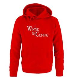 Just Style It - Winter is Coming - Style1 - Game of Thrones - Herren Hoodie - Rot / Weiss Gr. M von Just Style It