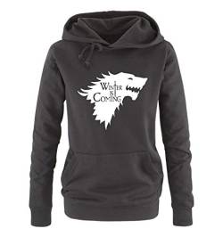 Just Style It - Winter is Coming - Style2 - Game of Thrones - Damen Hoodie - Schwarz / Weiss Gr. M von Just Style It