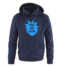 Just Style It - Wubba Lubba - Rick and Morty - Herren Hoodie - Navy / Blau Gr. L von Just Style It