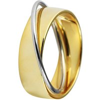 Just Watch Fingerring Aleen Edelstahl Damenring silber/gold bicolor Gr. 46 – 62, Damen Ring von Just Watch