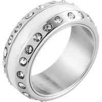 Just Watch Fingerring Nerma Keramik Damenring weiß/silber Gr. 50 - 64, Damen Ring von Just Watch