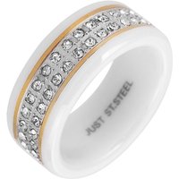 Just Watch Fingerring Peretta Keramik Damenring weiß/silber Gr. 50 - 64, Damen Ring von Just Watch