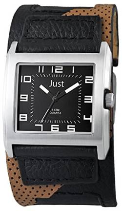 Just Watches Herren-Armbanduhr Analog Quarz Leder 48-S10629-BK-BK von Just Watches