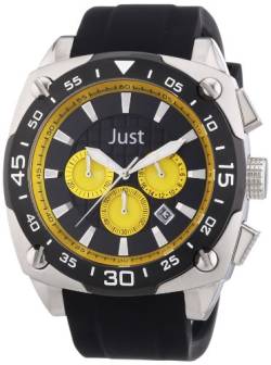 Just Watches Herren-Armbanduhr XL Analog Quarz Kautschuk 48-STG2373-YL von Just Watches