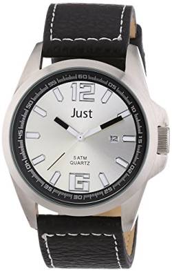 Just Watches Herren-Armbanduhr XL Analog Quarz Leder 48-S10252-SL von Just Watches