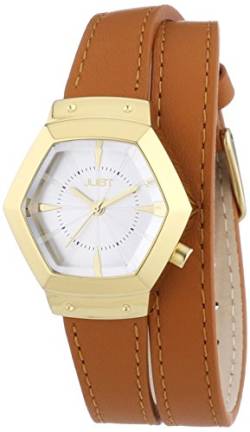 Just Watches Damen-Armbanduhr Analog Quarz Leder 48-S2243-GD-SL von Just