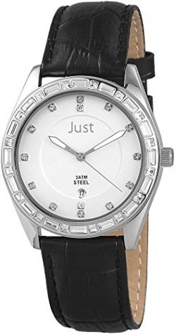 Just Watches Damen-Armbanduhr Analog Quarz Leder 48-S8262A-SL-BK von Just