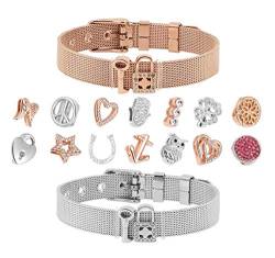 Just4Trend Charms für Mesh Armband 10mm | Mesh Charmband | Mesh Charmarmband - austauschbar Module 130-SL von Just4Trend