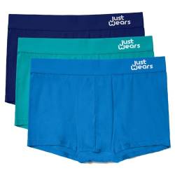 JustWears Hipster Boxershorts mit Tasche - 3er-Pack I Nicht reibend, kein Hochrutschen, Bio-Unterwäsche für Männer I Perfekt für den Alltag oder für Sport wie Radfahren, Laufen & Wandern von JustWears