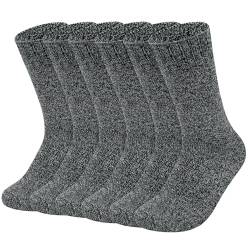 6 Pairs Mens Wool Socks, Thick Warm Breathable Crew Socks for Winter von Justay