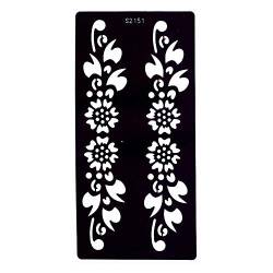 JUSTFOX - Henna Tattoo Schablone Airbrush Stencil Blume Kina Dövme von Justfox