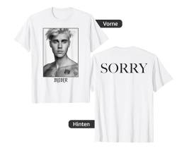 Justin Bieber Offizieller Zweck Tour B&W Sorry Zurück T-Shirt von Justin Bieber