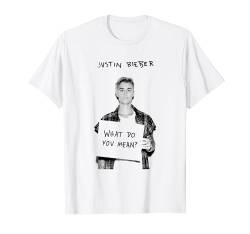 Justin Bieber Schutzhülle mit Aufschrift "What Do You Mean", 1 Stück T-Shirt von Justin Bieber
