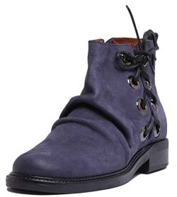 Justin Reece 6550 Damen Stiefelette, Nubukleder, Olivgrün, Blau - Marineblau - Größe: 37 EU von Justin Reece England