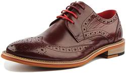 Justin Reece England Dover Herren-Brogue, Leder, Rot, Größe: 46 EU von Justin Reece England