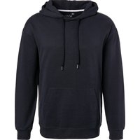 JUVIA Herren Hoodie blau Baumwolle unifarben von Juvia