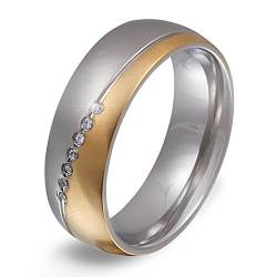 Juwelier Schönschmied - Damen Partnerring Ehering Freundschaftsring Trauring Chiswick Edelstahl Zirkonia 60 (19.1) 172Dac von Juwelier Schönschmied