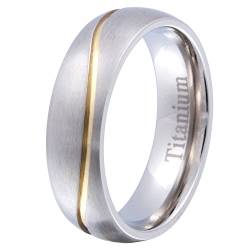 Juwelier Schönschmied - Herren Titanring Ehering Trauringe Havanna Titan inkl. persönliche Wunschgravur 68 (21.6) NrT15H von Juwelier Schönschmied