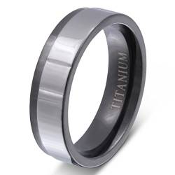 Juwelier Schönschmied - Herren Titanring Ehering Trauringe Roma Titan inkl. persönliche Wunschgravur 54 (17.2) NrT25H von Juwelier Schönschmied