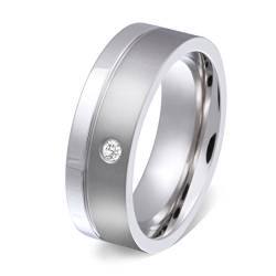 Juwelier Schönschmied - Unisex Partnerring Ehering Hochzeitsring Ecilia Edelstahl Zirkonia 56 (17.8) 15Dac von Juwelier Schönschmied