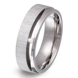 Juwelier Schönschmied - Unisex Partnerring Ehering Hochzeitsring Espacia Edelstahl Zirkonia 62 (19.7) 162Dac von Juwelier Schönschmied