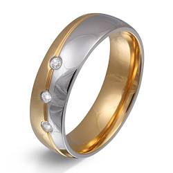 Juwelier Schönschmied - Unisex Partnerring Ehering Hochzeitsring Trauring Femar Edelstahl Zirkonia 56 (17.8) 168Dac von Juwelier Schönschmied