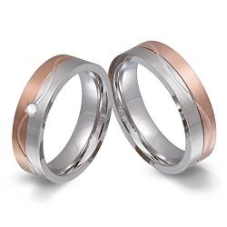 Juwelier Schönschmied - Unisex Trauringe Hochzeitsringe Partnerringe Brenila Edelstahl Zirkonia 58-6 157HDac - Kostenlose Wunschgravur mit AMAZON KONFIGURATOR online gestalten! von Juwelier Schönschmied