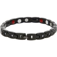 JuwelmaLux Armband JuwelmaLux Magnetarmband Edelstahl Ionen schwarz plattiert mit synth. (kein Set, 1-tlg., kein Set) von JuwelmaLux