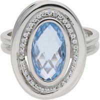 JuwelmaLux Fingerring JuwelmaLux Ring 925/000 Sterling Silber mit hellblauen Zirkonia JL30-0 (kein Set, 1-tlg) von JuwelmaLux