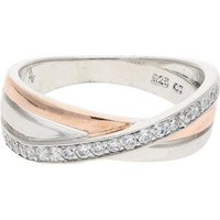 JuwelmaLux Fingerring JuwelmaLux Ring 925/000 Sterling Silber teils roségold plattiert mit Z (kein Set, 1-tlg) von JuwelmaLux