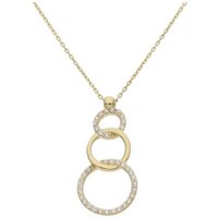 JuwelmaLux Kette und Anhänger Set JuwelmaLux Halskette 585/000 (14 Karat) Gold mit Zirkonia JL41-05-0064 von JuwelmaLux